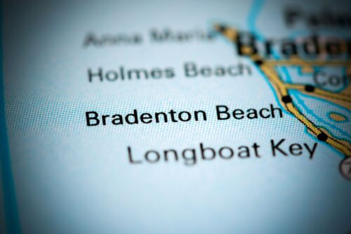 bradenton beach on a map