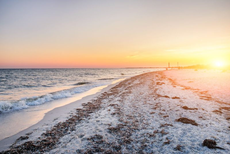 beach at sunset on AMI
